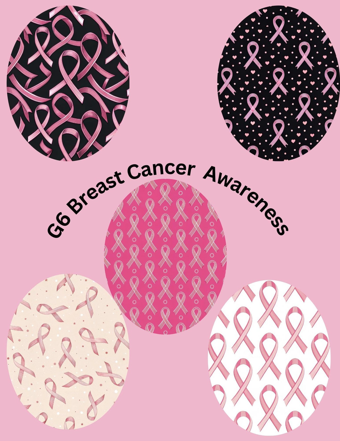 Breast Cancer Awareness CGM Patch, Dexcom G6/Libre/Omnipod Cover (Pack of 5)