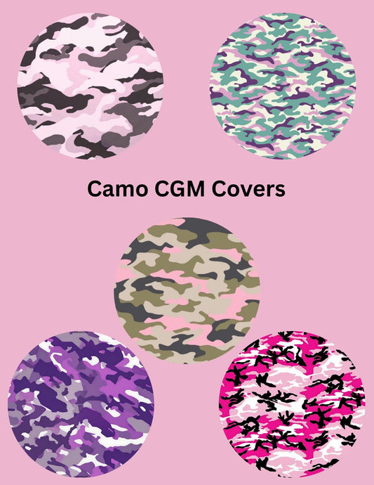 Camo Design CGM Patches, Dexcom G7, Libre 3, Omnipod Cover, Pack of 5