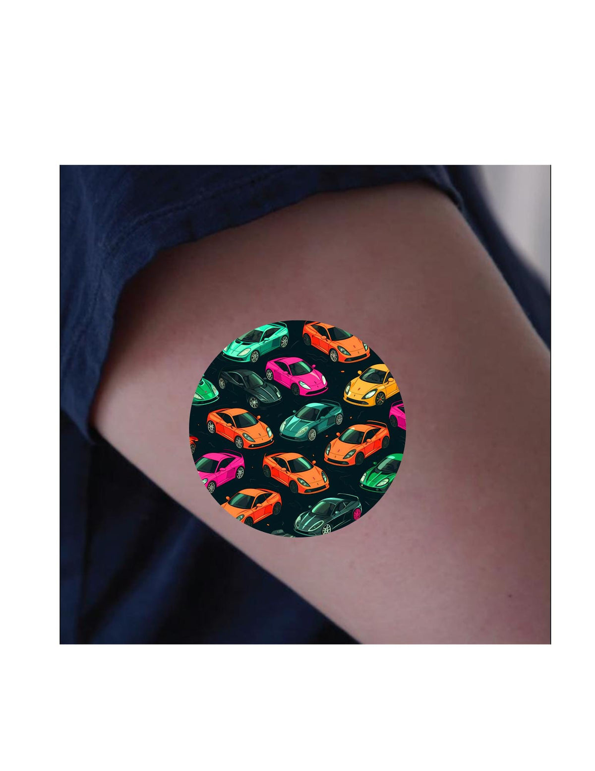 Cars Dexcom G7, G6, Libre CGM Covers, SuperSkin Patches, Pack of 5