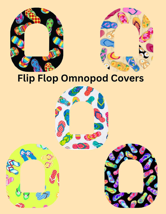 Omnipod Cover Flip Flop Theme Style Pack of 5