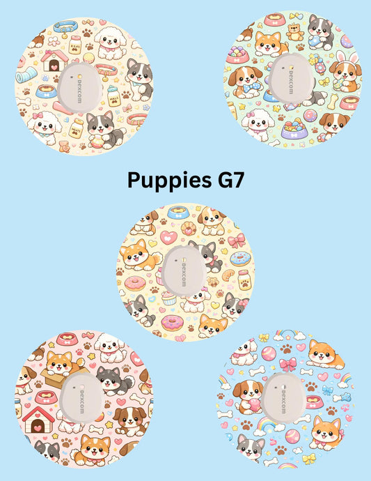 Puppies CGM Patches, Dexcom G7, Libre 3, Omnipod, Pack of 5