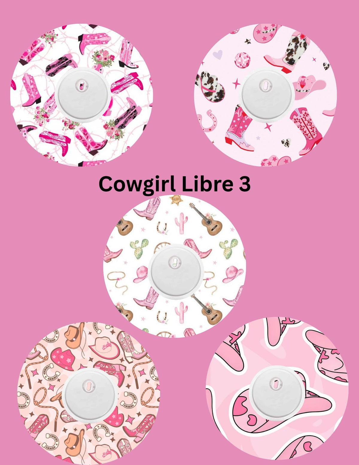 Cowgirl Dexcom G7 CGM Cover Patches, 5-Pack