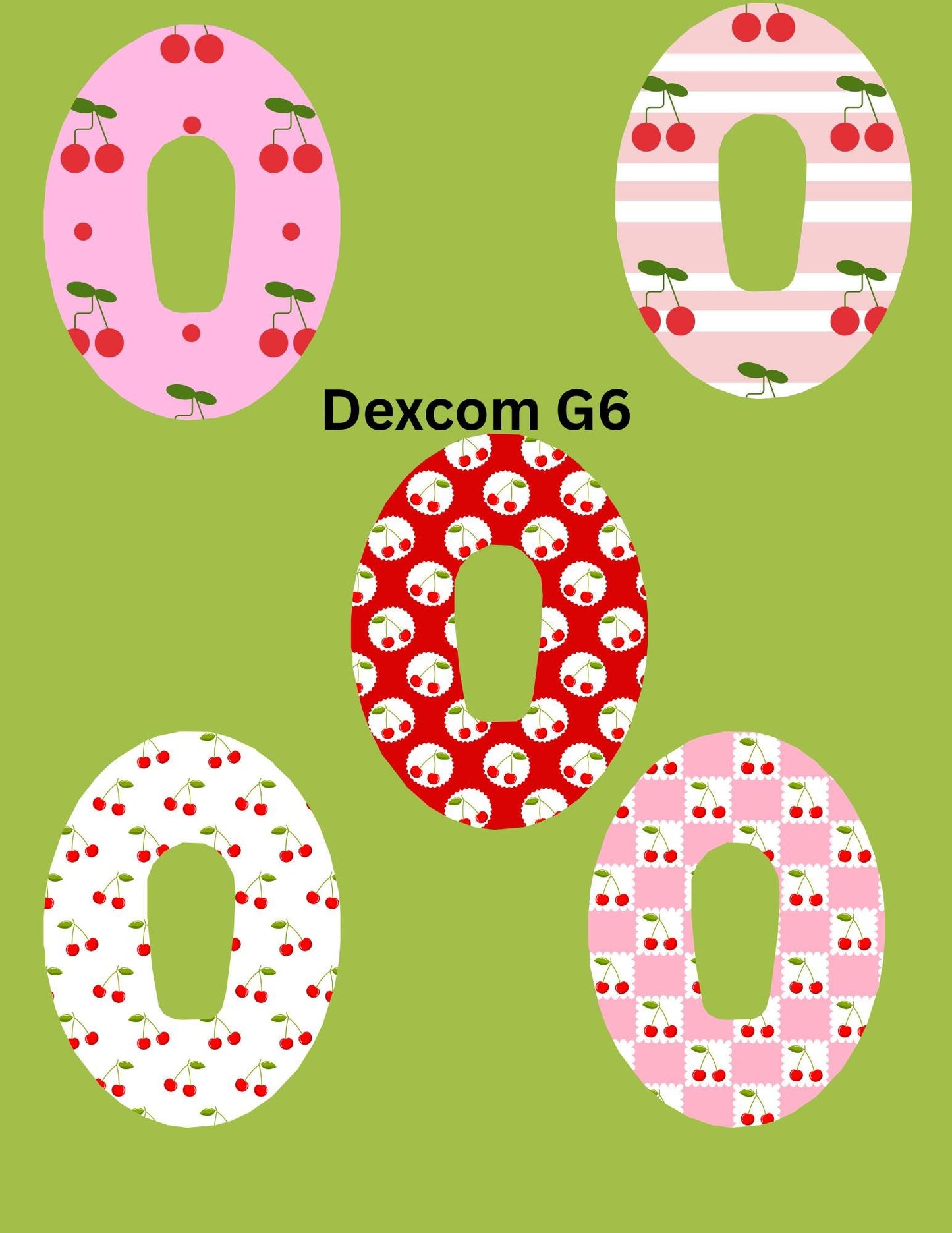 Cherry CGM Stickers, Dexcom G7 G6 Libre 3 Covers, Style Pack