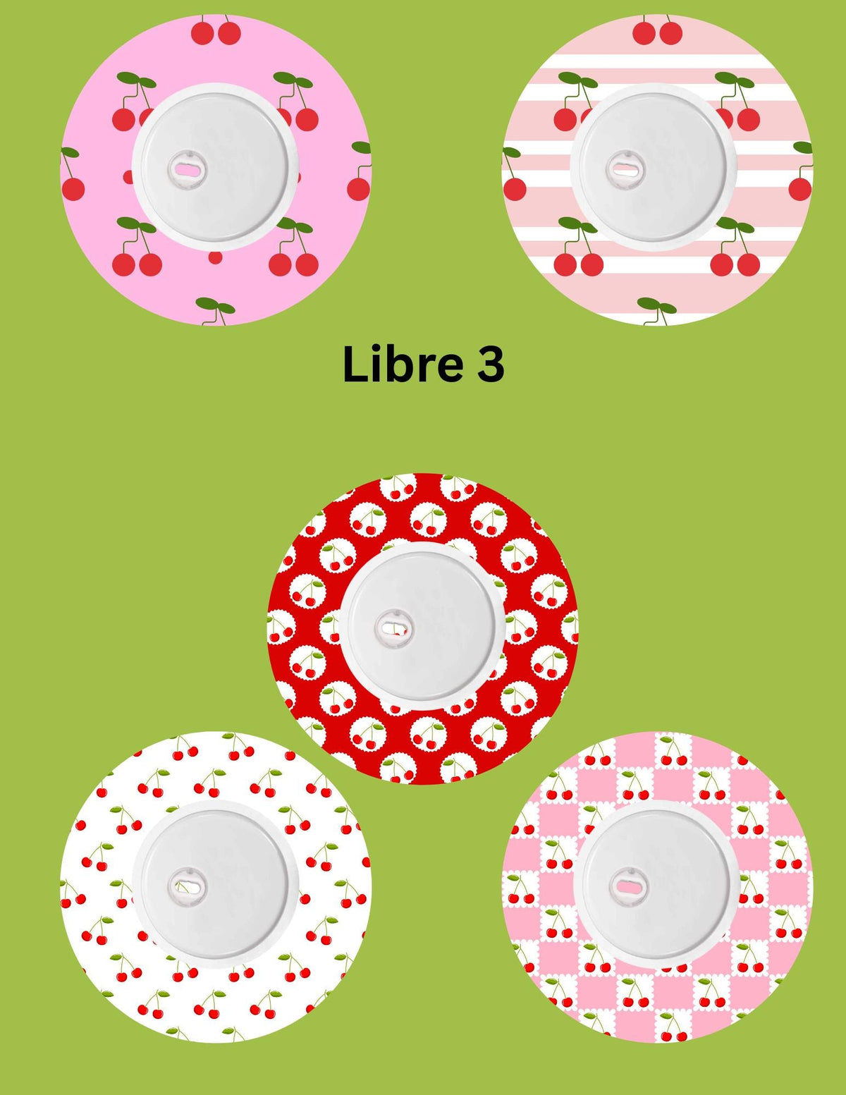 Cherry CGM Stickers, Dexcom G7 G6 Libre 3 Covers, Style Pack
