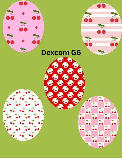Cherry CGM Stickers, Dexcom G7 G6 Libre 3 Covers, Style Pack