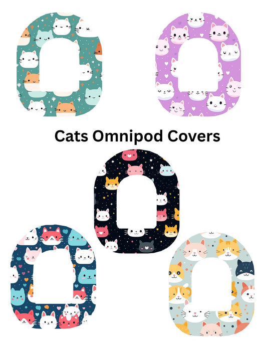 Omnipod Cover Cats Theme Style Pack of 5
