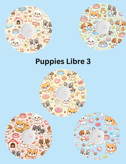 Puppies CGM Patches, Dexcom G7, Libre 3, Omnipod, Pack of 5