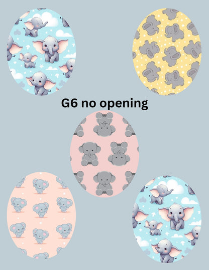 Elephant Dexcom G7, G6, Libre CGM Omnipod Cover Patches, Pack of 5