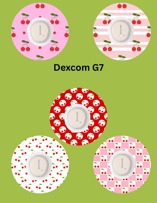 Cherry CGM Stickers, Dexcom G7 G6 Libre 3 Covers, Style Pack