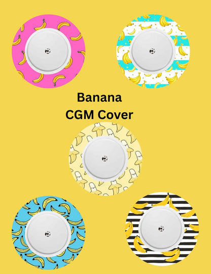 Banana CGM Cover Patches, Dexcom G7/Libre/G6, Omnipod, Pack of 5
