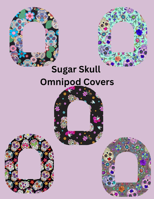 Omnipod Cover Sugar Skulls Theme Style Pack of 5