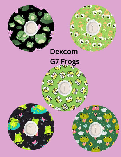Frog Dexcom G7/Libre CGM Cover Patches, Style Pack of 5