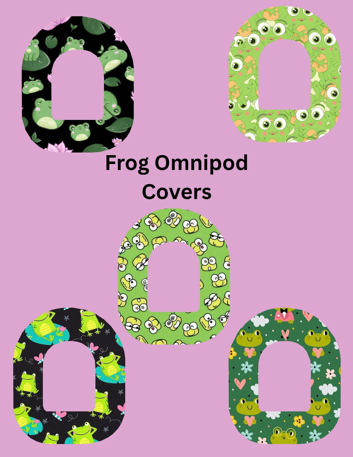 Omnipod Cover Frog Theme Style Pack of 5