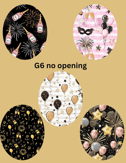 Dexcom G7, G6 Libre 3 Libre 2 CGM Omnipod Cover Patches New Years Themed Pack of 5 With or Without opening