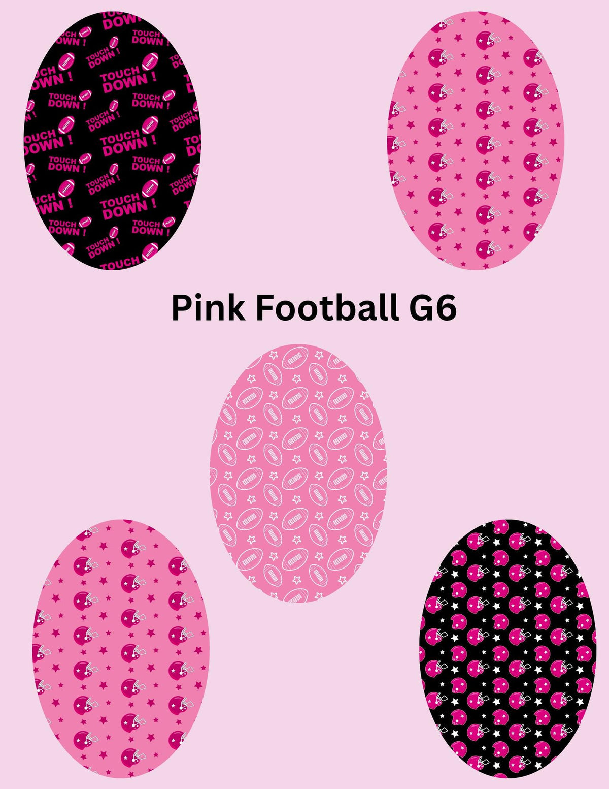 Pink Football CGM Covers, Dexcom G7, G6, Libre 2, 3, Omnipod, 5 Pack