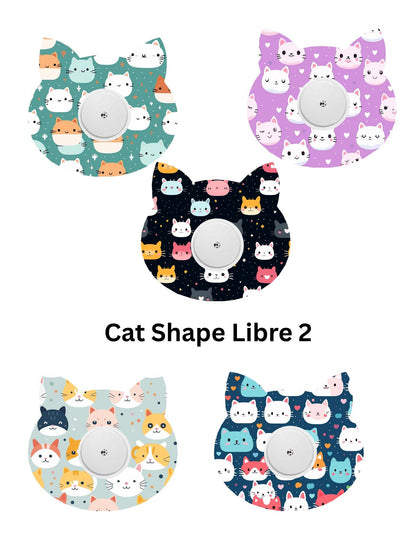 Cat Face Dexcom G7 CGM Patches, Style Pack