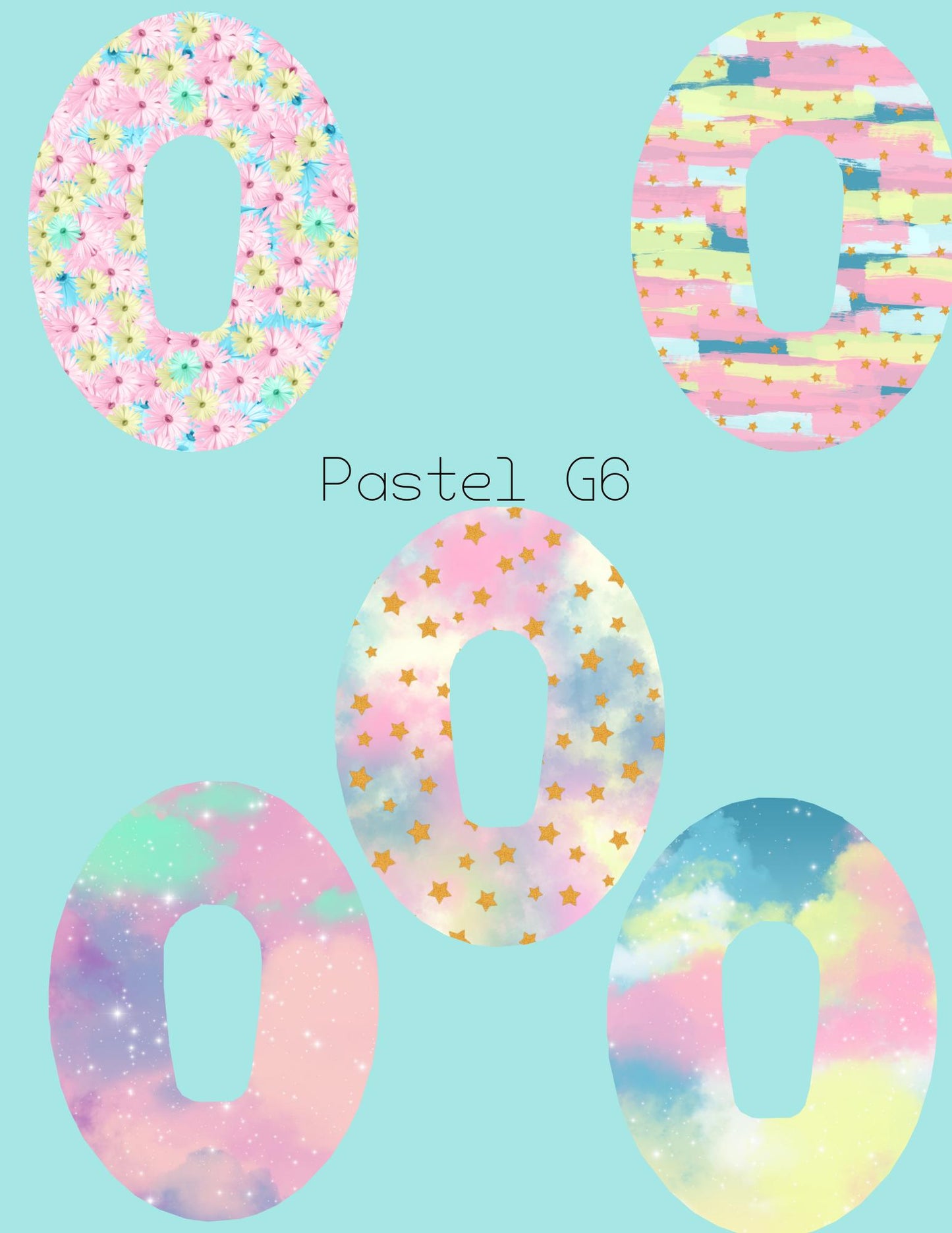 Pastel Dexcom G7/Libre CGM Covers, Style Pack of 5