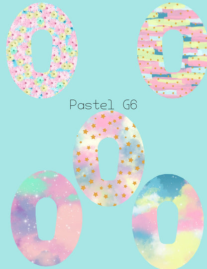 Pastel Dexcom G7/Libre CGM Covers, Style Pack of 5