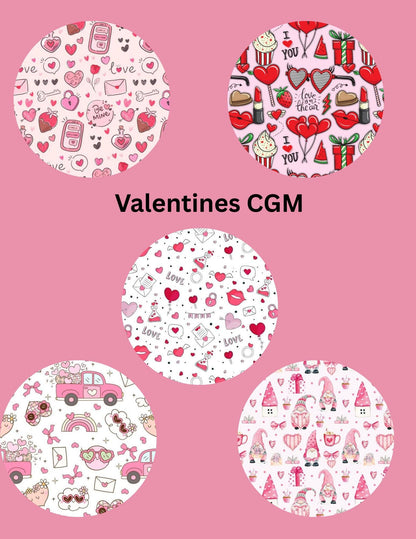 Valentines Day CGM Patches, Dexcom G7, Libre 3, Omnipod Cover, Pack of 5