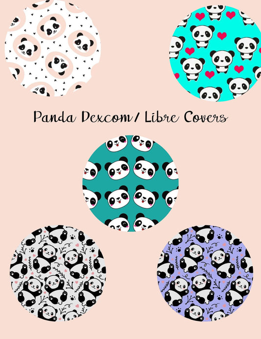 Dexcom G7 Dexcom G6, Libre 3, Libre 2 CGM Cover Patches Cute Panda Theme Style Pack of 5 with or without opening