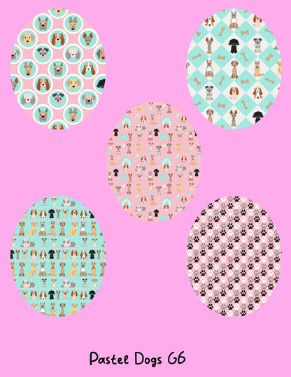 Dog Print CGM Stickers, Dexcom G7 G6, Libre 3 2, Pastel Puppy