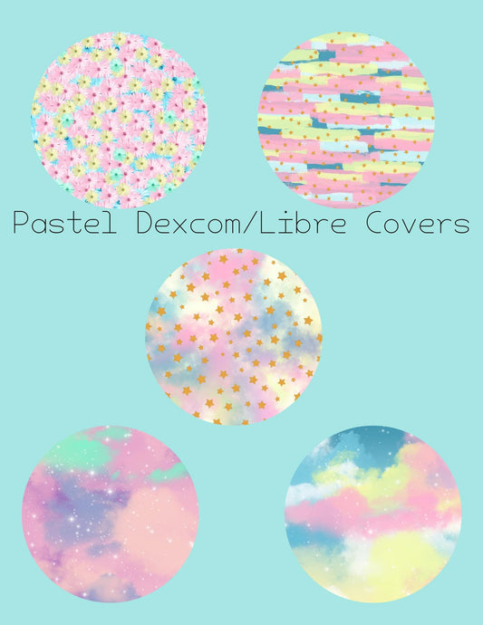 Pastel Dexcom G7/Libre CGM Covers, Style Pack of 5