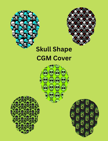 Dexcom G7 Libre CGM Covers Skull Shaped or Round for Dexcom G7 Libre 2 Libre 3 Dexcom G6 Style Pack of 5