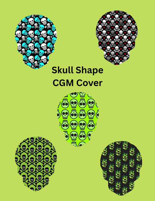Dexcom G7 Libre CGM Covers Skull Shaped or Round for Dexcom G7 Libre 2 Libre 3 Dexcom G6 Style Pack of 5