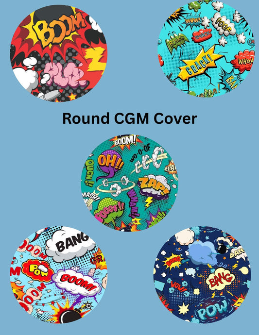 Super Hero CGM Stickers, Dexcom, Libre, SuperSkin, Pack of 5