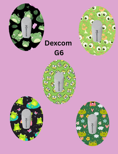 Frog Dexcom G7/Libre CGM Cover Patches, Style Pack of 5